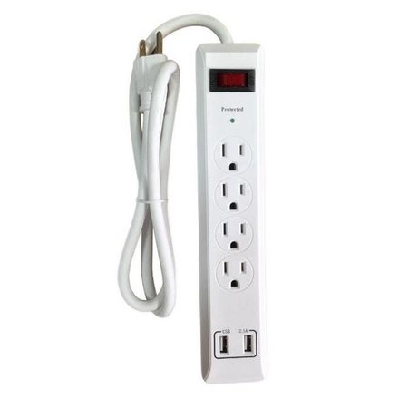 SPARK 2.1 A 4 Outlet Surge Protector with 2 USB Port SP322682